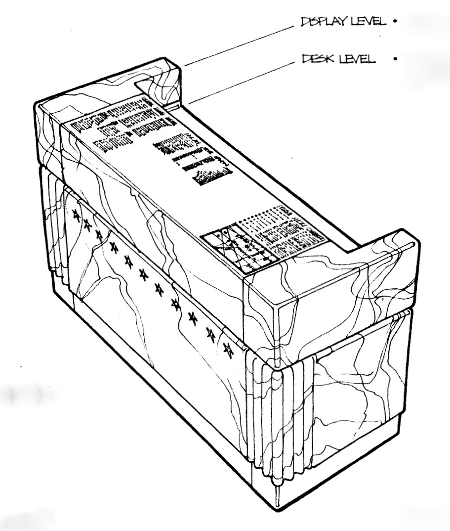 Diagram of the main security desk