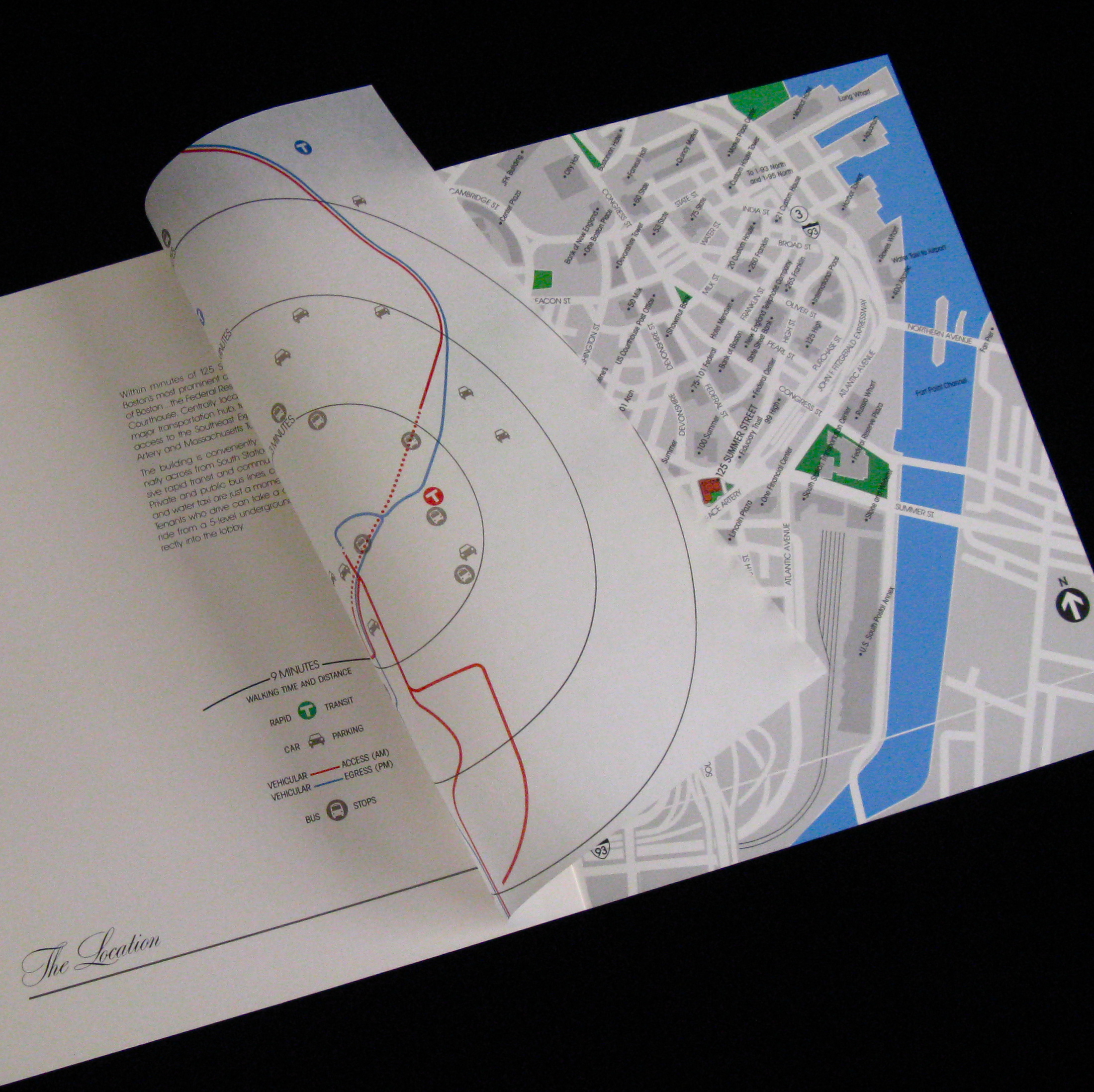 Brochure map with overlay.