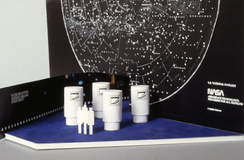 Model of exhibit entrance