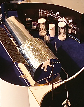 Exhibit scale model aerial view three