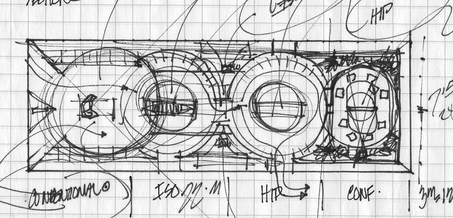 Sketch of the exhibit plan.