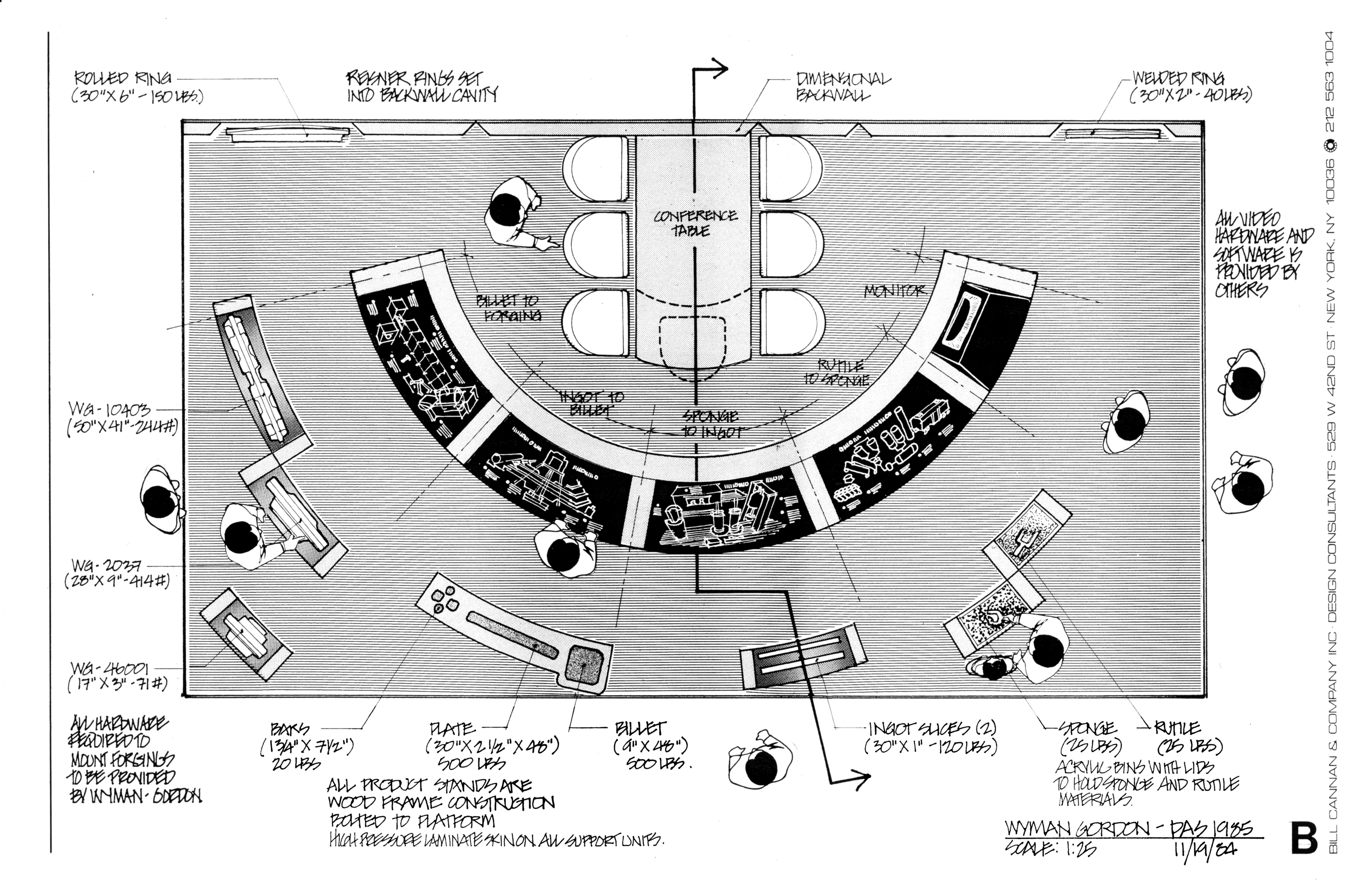 Sketch of the exhibit plan.