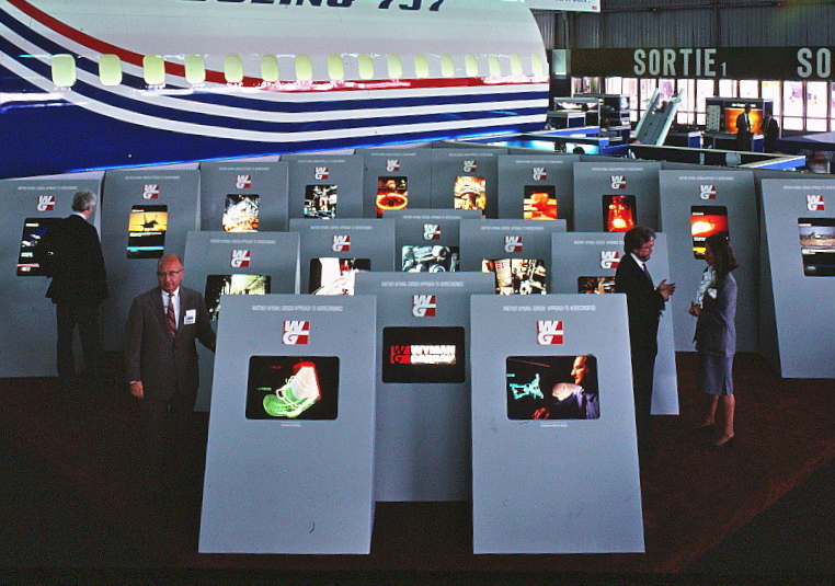 The 1985 exhibit space at le Bourget.