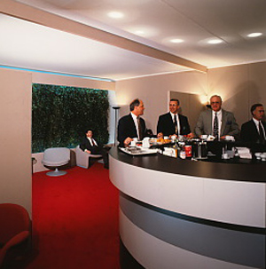 Four men in the reception area.