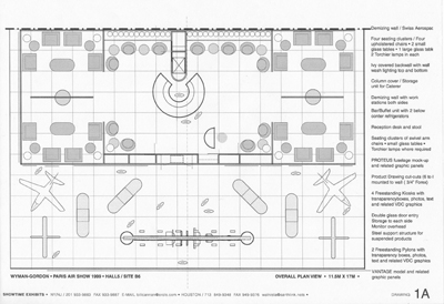 Drawing of the exhibit plan from above.