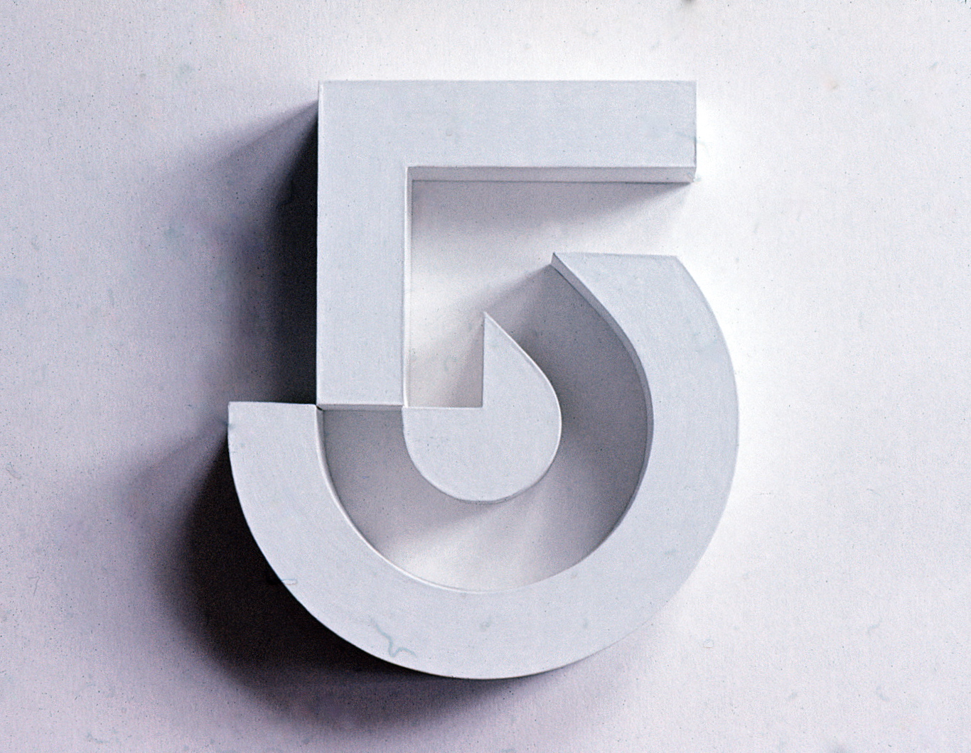 Channel 5 logo with shadows